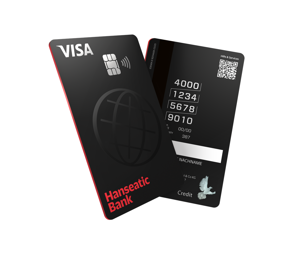GenialCard - Visa Kreditkarte der Hanseatic Bank Vor- und Rueckseite